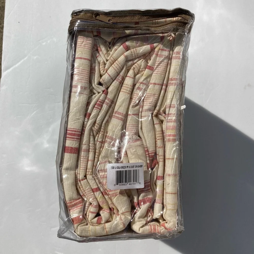 Tommy Bahama Home Duvet Cover La Scala Breezer Papaya 92” L x 107” W Cotton New